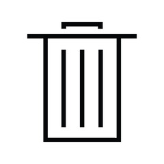 Trash flat icon vector illustration. Classic waste symbol for garbage, recycling, disposal, environment, cleanup, bin, or sanitation design