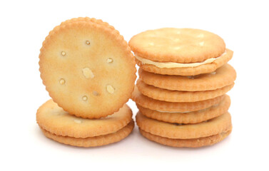 Chocolate biscuit round top view