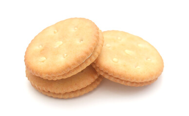 Chocolate biscuit round top view