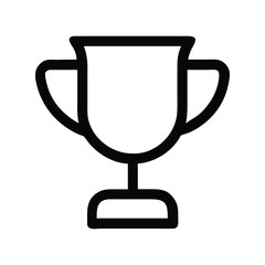 Trophy icon vector illustration. Classic award symbol for victory, achievement, competition, champion, sports, success, or recognition design