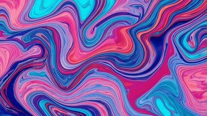 Vibrant Abstract Digital Painting with Swirling Colorful Patterns and Ultra-Realistic Lighting in 8K Resolution