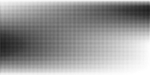 Dotted halftone gradient texture. Vanishing polka dot background. Repeating dots gradation pattern background. Black fading comic pop art overlay backdrop