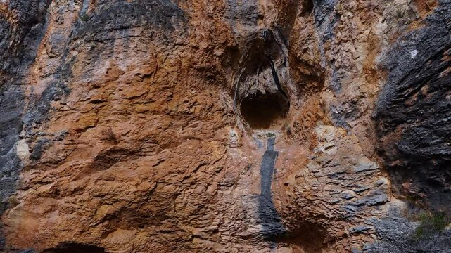 Landscape in the Mesa River Canyon near Jaraba in the region of the Community of Calatayud. Province of Zaragoza, Aragon, Spain, Europe