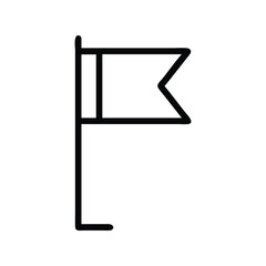 Flag marker icon vector illustration. Classic navigation symbol for location, destination, map, travel, direction, goal, or geographic design