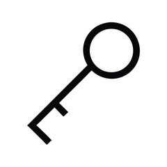 Room key icon vector. Hotel access, door security, travel accommodation, and keycard symbol

