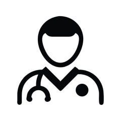 Doctor Avatar Icon Vector for Medical and Health Design