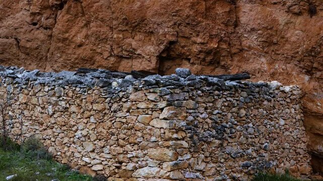 Shepherd's hut in the Mesa River Canyon near Jaraba in the region of the Community of Calatayud. Province of Zaragoza, Aragon, Spain, Europe