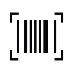 Barcode icon vector illustration. Classic scan code symbol for retail, pricing, inventory, commerce, digital tracking, or logistics design