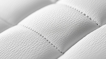 Fototapeta premium Close-up of white quilted leather texture perfect for backgrounds and design elements