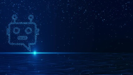 Chatbot ai online assistant support artificial intelligence chat bot digital Cyber technology concept. Customer service automation concept. Artificial Intelligence, Futuristic computer programming, AI - Powered by Adobe