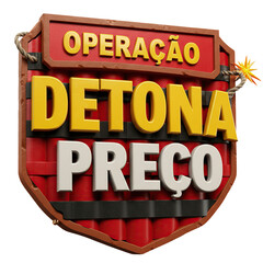 Escudo de Dinamites Operação Detona Preço 3D