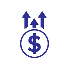 dollar sign with arrow