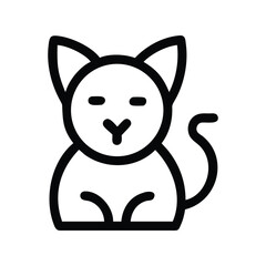 Cat icon vector illustration. Classic pet symbol for animal, feline, domestic, nature, agility, curiosity, companionship, or playful design