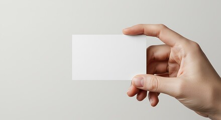 Fototapeta premium Blank Business Card Mockup Perfect for Branding and Design Presentations, showcasing a clean and minimalist aesthetic