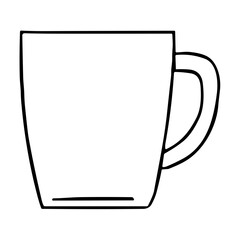 Coffee mug hand drawn