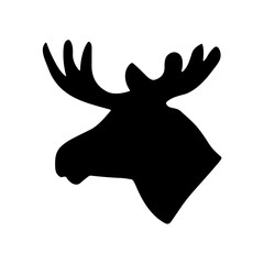 Horned animal silhouette