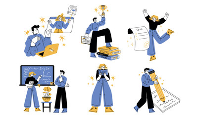 Dynamic Illustrations Representing Modern Work Life and Creativity in Various Forms