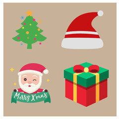 A set of christmas  icon