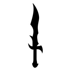 old daggers in black silhouette