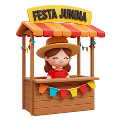 Mulher Caipira em Festa Junina