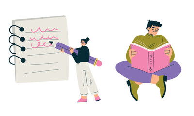 A Creative Illustration Depicting Planning and Relaxation in the Modern Lifestyle World