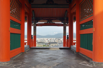 View from Kiyomizu-dera temple toward Kyoto city