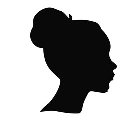 Woman avatar silhouette