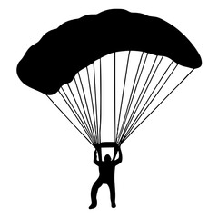 Skydiving silhouette