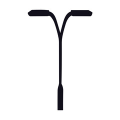 Street lamp silhouette