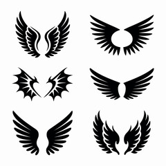 Obraz premium wings set vector