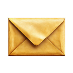 Golden Invitation Elegant Gold Envelope Luxury Stationery Communication on transparent background