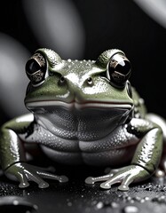 detailed close up image of a frog