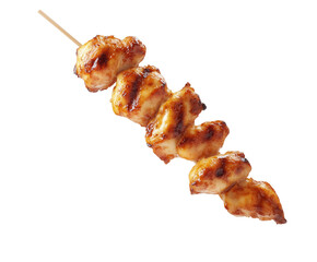 Grilled Chicken Skewer: A delectable grilled chicken skewer, marinated to perfection, features succulent pieces of chicken glistening with a savory glaze.