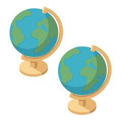 vector illustration Globe icon transparent background. for graphic resources stationery, school, Back to School themed