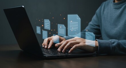 Wind Turbine Farm with Data Visualization Overlay at Sunset Representing Sustainable Energy and Financial Growth in Renewable Resources