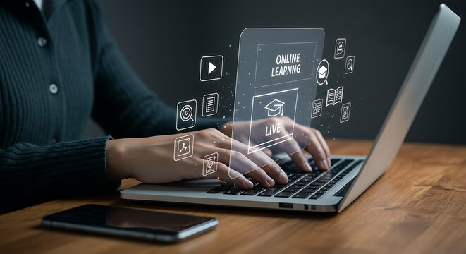 Wind Turbine Farm with Financial Data Overlay at Sunset Representing Green Energy Investment and Sustainable Growth