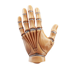 Robotic Hand Close Up Futuristic Technology Bionic Anatomy Medical on transparent background
