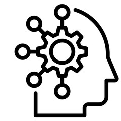 Critical thingking icon in vector illustration