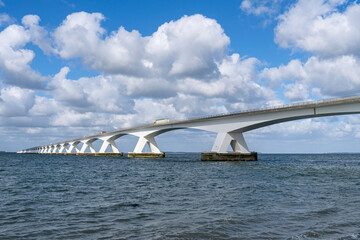 The Zeelandbrug (Zeeland Bridge). With a total length of 5,022 meters it is the longest bridge in the Netherlands.