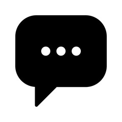 Modern Communication Icon Chat Bubbles. Versatile for dialogue, messaging, or interactive communication interfaces.