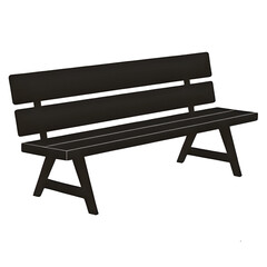 wooden bench isolated on white