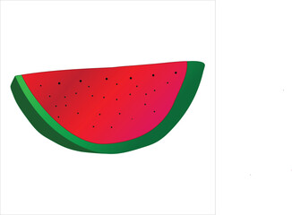 colored watermelon slice icon vector illustration