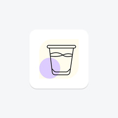 Water Cup, vector, pixel perfect, illustrator file