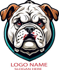 Bulldog Mascot logo icon vector .