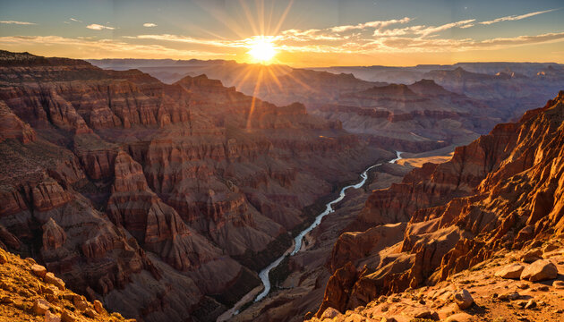 le soleil se leve sur un paysage montagneux