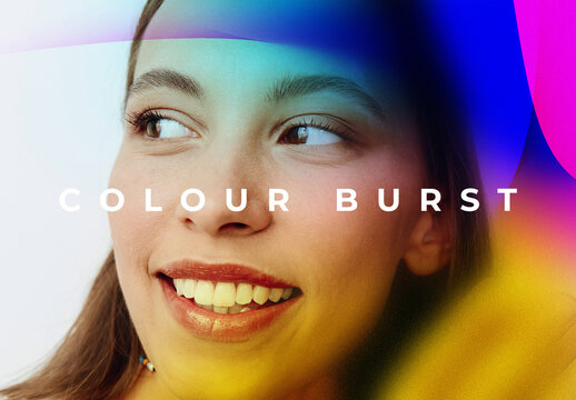 Colour Burst Image Effect Mockup