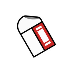 Eraser illustration on transparent background