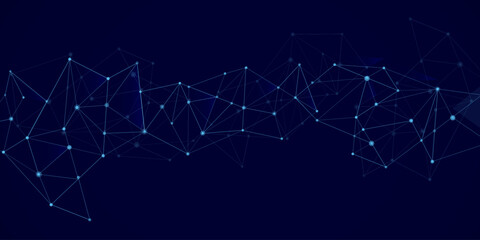 Abstract technology Network background with polygonal shapes on white Vector nodes, digital connection, science technology, data structure, layout, connected points, web.