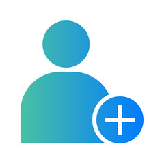 Modern Communication Icon Add Friend. Ideal for social media, contact adding, or network expansion.