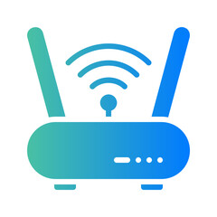 Modern Communication Icon Router. Perfect for Wi-Fi, internet connection, or home networking.